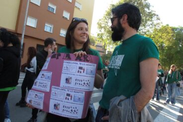 Cartel reivindicativo en la concentración por la educación pública