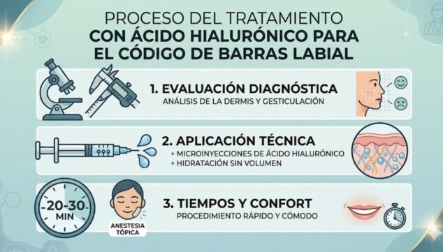 Imagen: Ácido hialurónico para tratar el código de barras labial