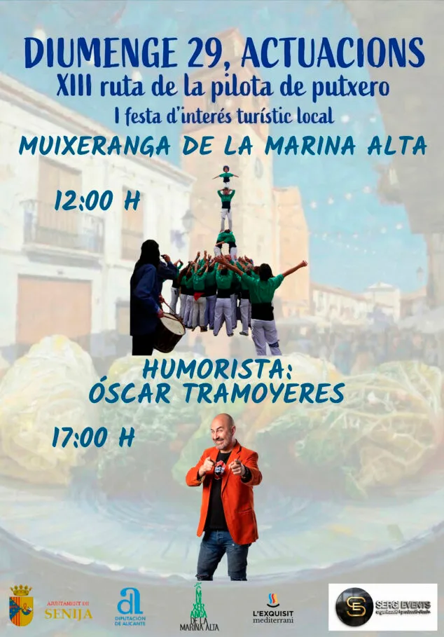 Tradición y cocina se dan cita en Senija en la XIII Ruta de la Pilota de Putxero, la primera como Fiesta de Interés Turístico Local 4 Imagen: Actuaciones en la XIII Ruta de la Pilota de Putxero de Senija