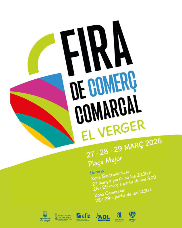 La Fira de Comerç Comarcal del Verger reunirá comercio de proximidad, actividades y cultura popular 1 Imagen: Cartel de la Fira de Comerç Comarcal del Verger de 2026