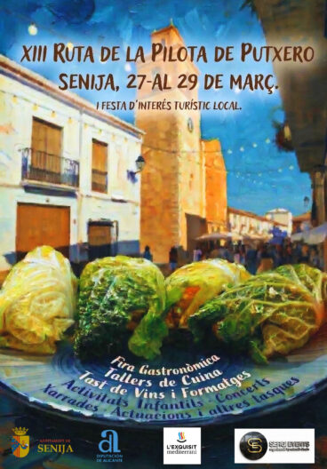 Cartel de la XIII Ruta de la Pilota de Putxero de Senija este 2026