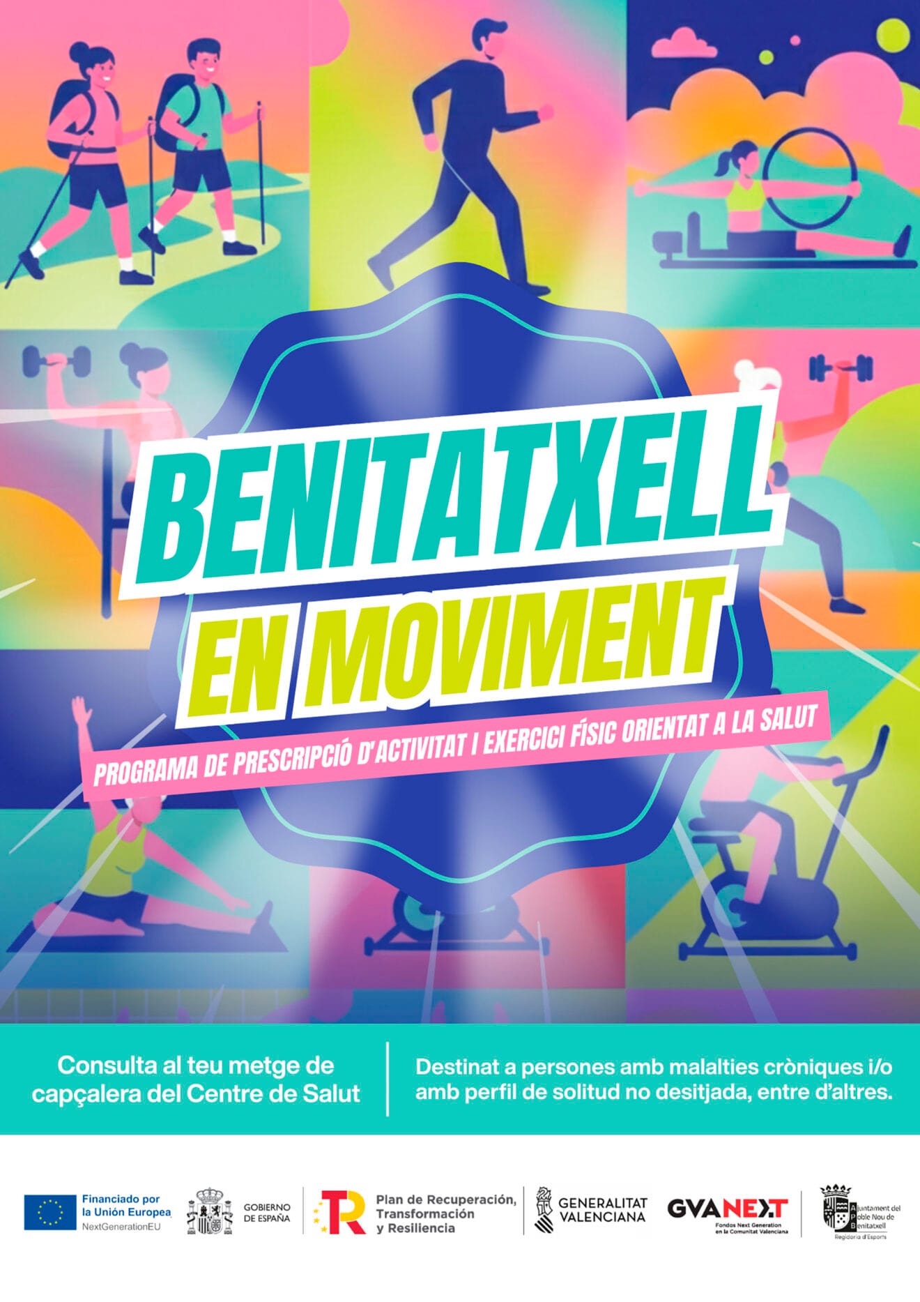 Cartel del programa 'En Moviment' en Benitatxell