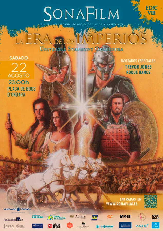El festival SONAFILM 8 apuesta este 2026 por cine épico y compositores como Trevor Jones y Roque Baños 1 Imagen: Cartel principal del Festival SONAFILM 8 este 2026