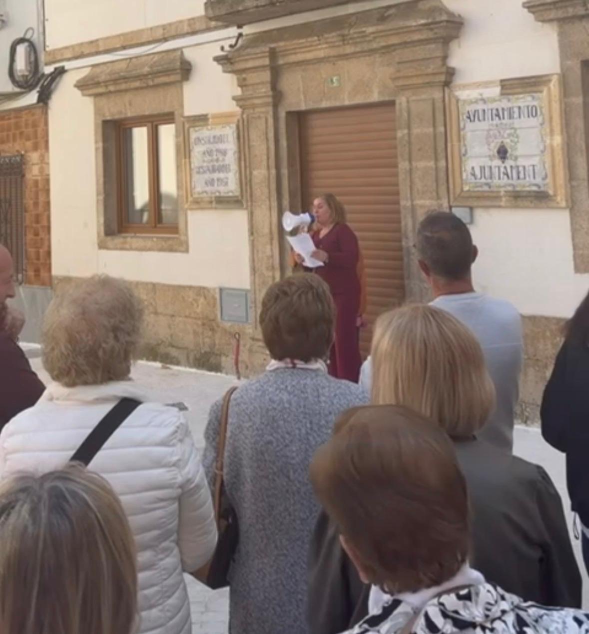 concentracion vecinos y comerciantes de