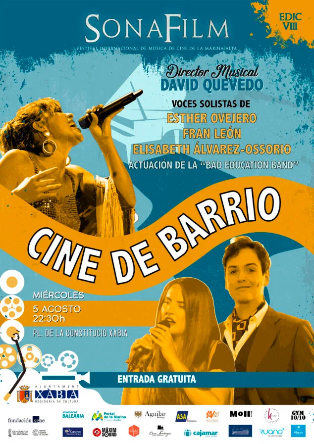 El festival SONAFILM 8 apuesta este 2026 por cine épico y compositores como Trevor Jones y Roque Baños 3 Imagen: Concierto del Sonafilm 8 'Cine de barrio', interpretado por la Bad Education Band
