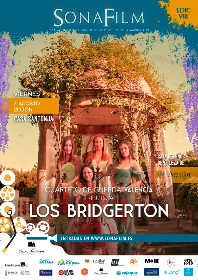 El festival SONAFILM 8 apuesta este 2026 por cine épico y compositores como Trevor Jones y Roque Baños 4 Imagen: Concierto del Sonafilm 8 de Tributo a los Bridgerton, interpretado por el Cuarteto de Cuerda València