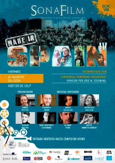 Concierto del Sonafilm 8 Made in Spain IV, interpretado por la Universal Symphony Orchestra