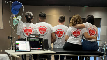 Equipo de simulación clínica en el Hospital de Dénia