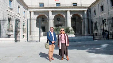 la alcaldesa de calp ana sala y el concejal de medio ambiente pere moll en madrid