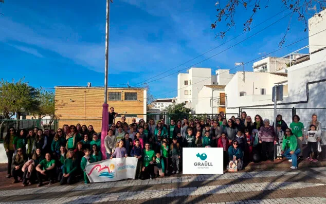 Imagen: Mobilización en el CEIP Mediterrània y Graüll de Xàbia