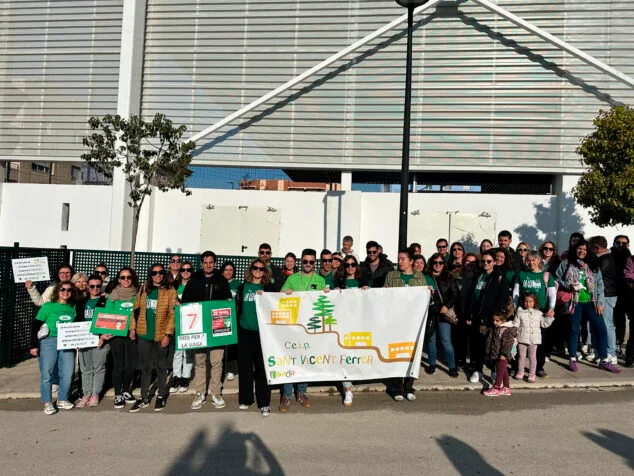 Imagen: Movilización educativa en el CEIP Sant Vicent Ferrer de Teulada el 24 marzo 2026