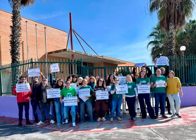 Imagen: Movilización educativa en el IES Pedreguer