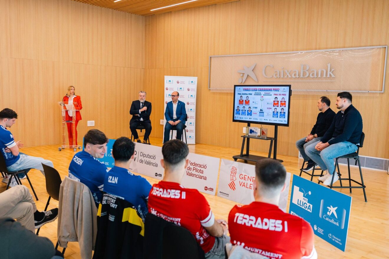 Presentación de las finales de la Lliga CaixaBank Pro2 de pilota valenciana