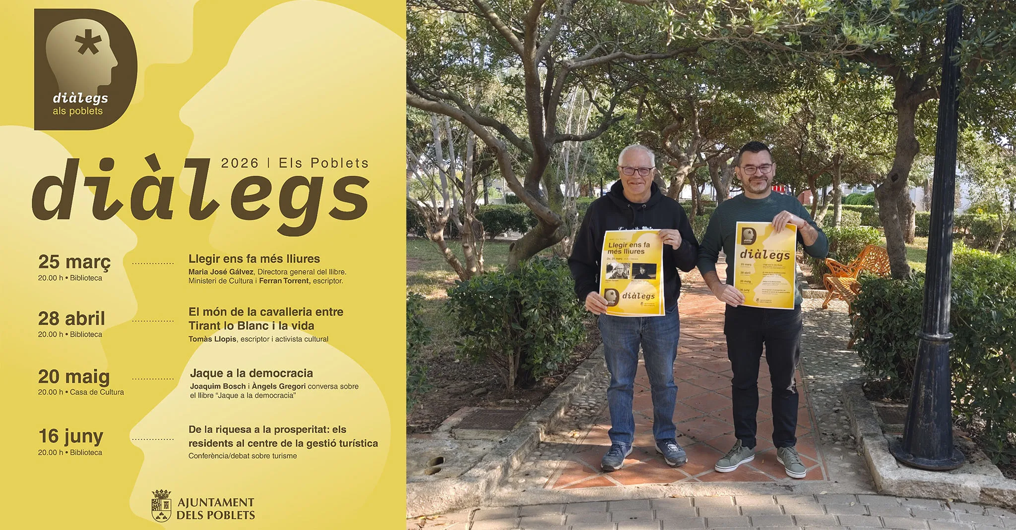 presentacion del ciclo dialegs de els poblets en el ayuntamiento de els poblets