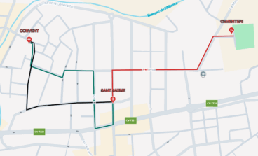 Recorrido de la procesión del Miércoles Santo en Ondara