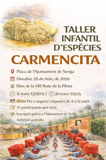 Taller infantil Carmencita en la XIII Ruta de la Pilota de Putxero de Senija