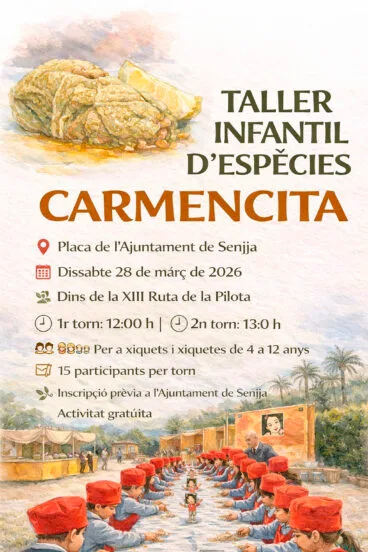 Taller infantil Carmencita en la XIII Ruta de la Pilota de Putxero de Senija