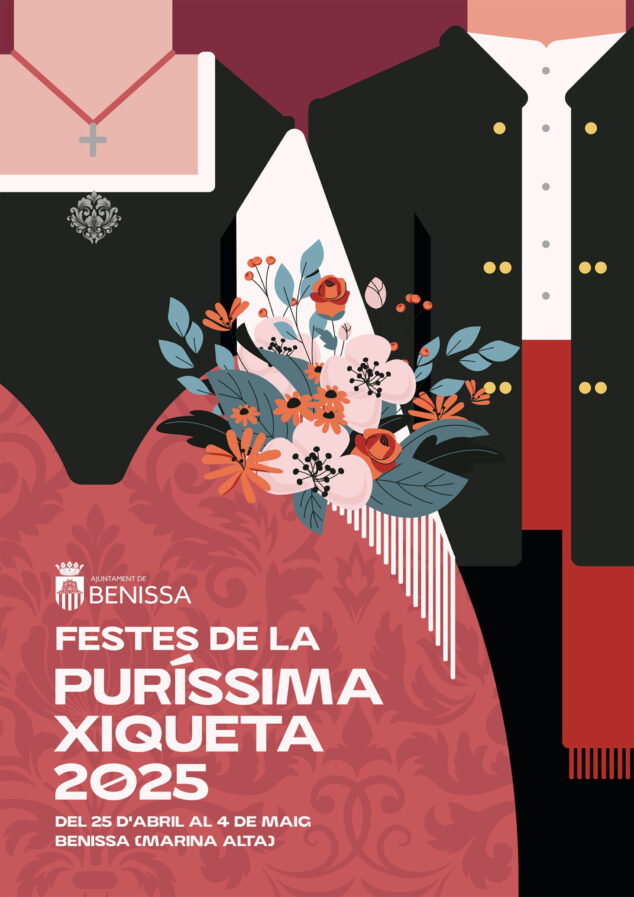Imagen: Cartel de Fiestas Patronales de la Puríssima Xiqueta de Benissa de 2025