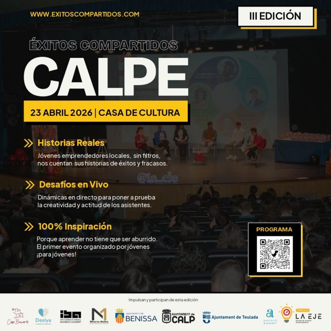 Cartel del evento Éxitos Compartidos Calpe 2026