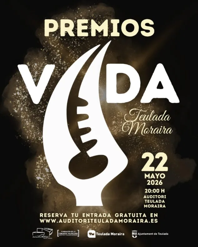 Imagen: Cartel de la III Gala Premios Vida Teulada Moraira, 22 de mayo de 2026, Auditori Teulada Moraira.
