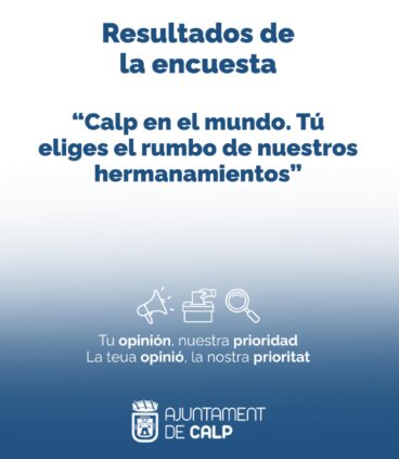Cartel Resultados Encuesta Hermanamientos Calp