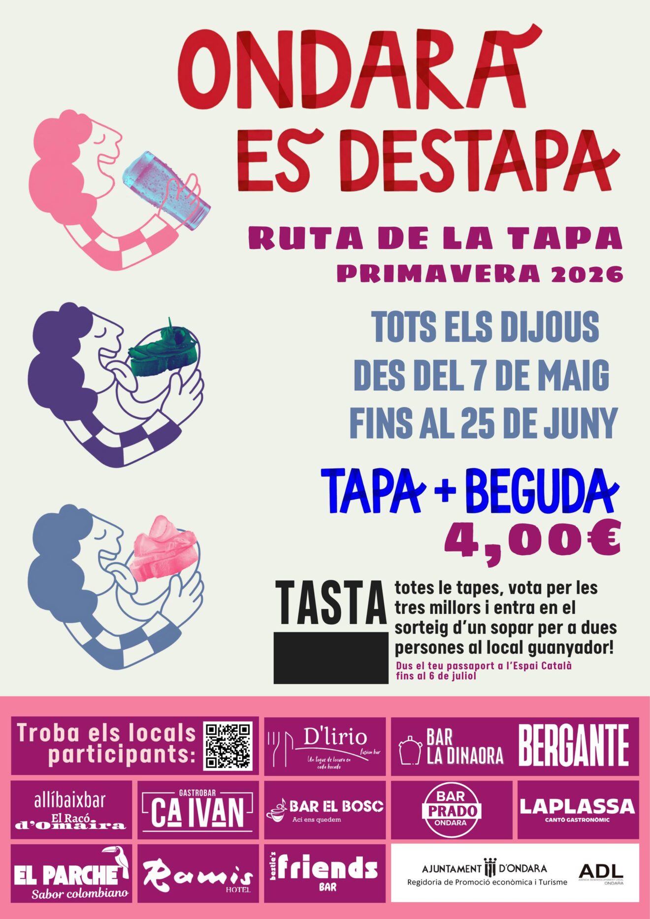 Cartel Ruta Tapa Ondara Primavera 2026