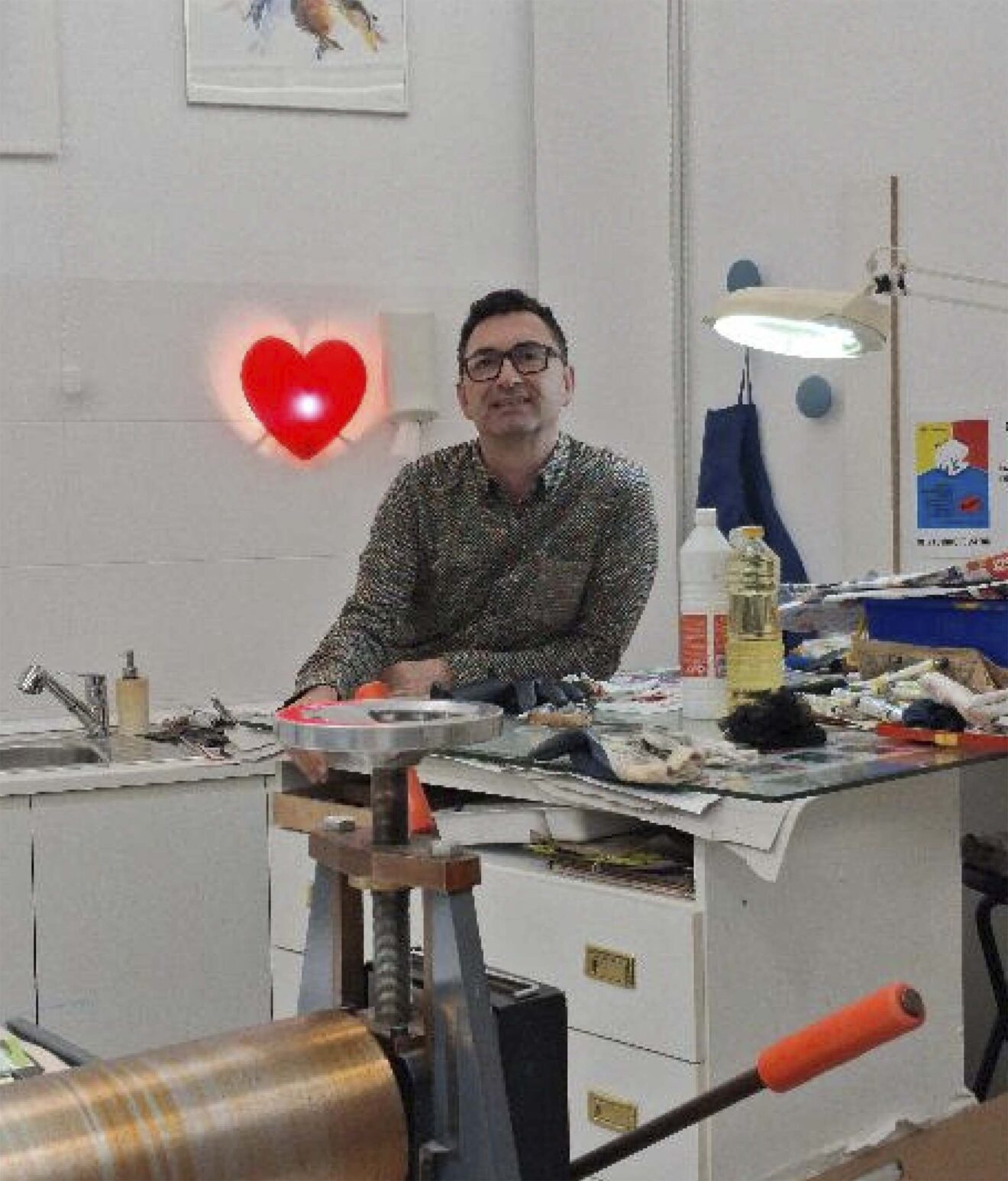 David Alonso en su estudio