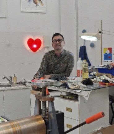 David Alonso en su estudio