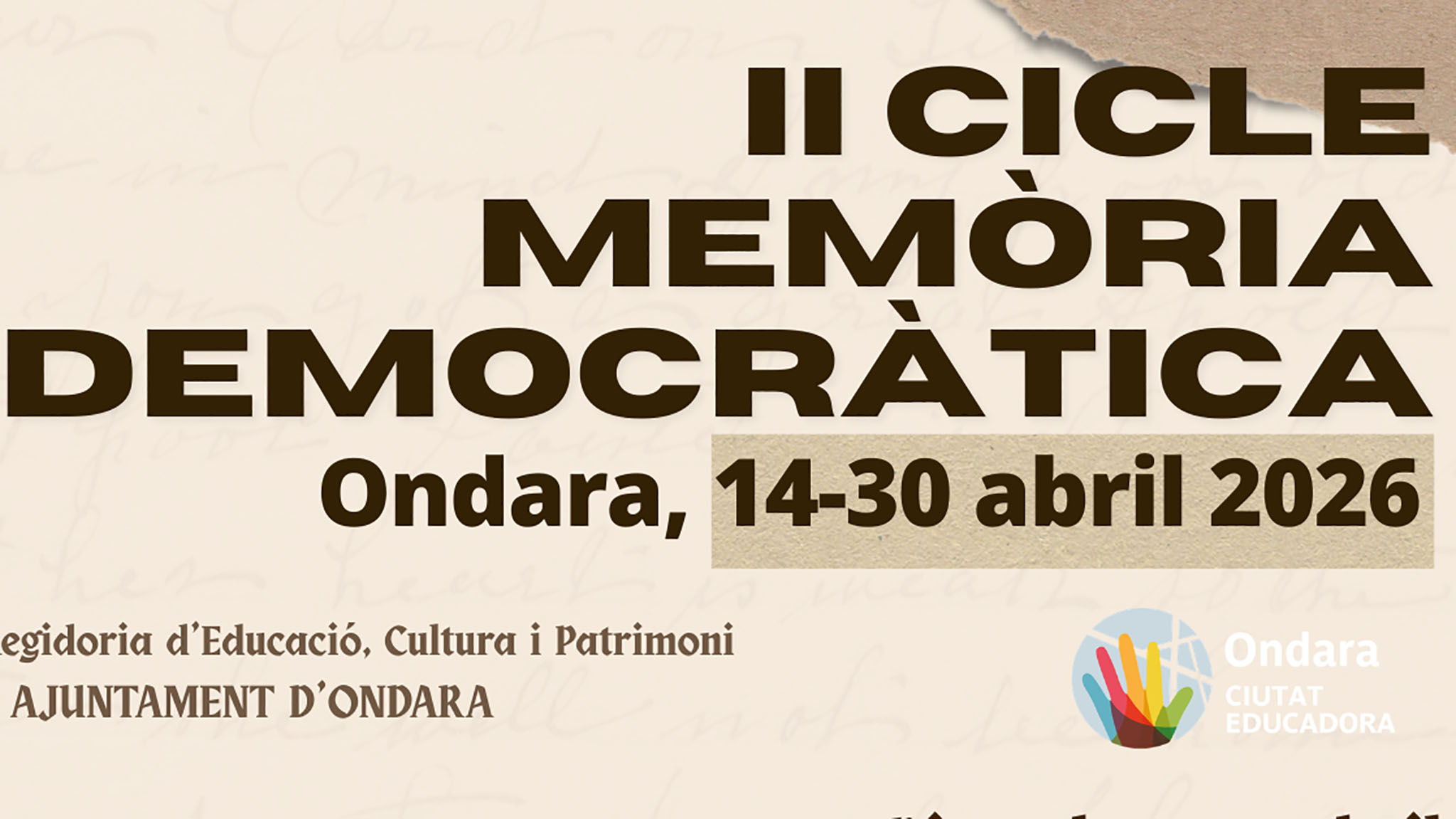 ii ciclo de memoria democratica de ondara