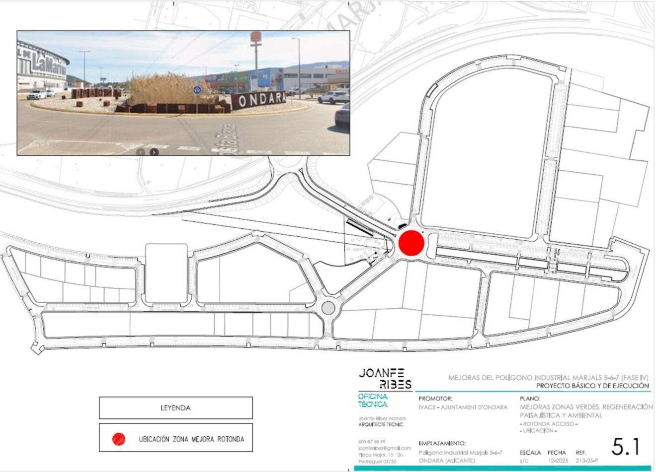 Proyecto técnico y estado actual de las mejoras en el Polígono Industrial Marjals de Ondara financiado por IVACE