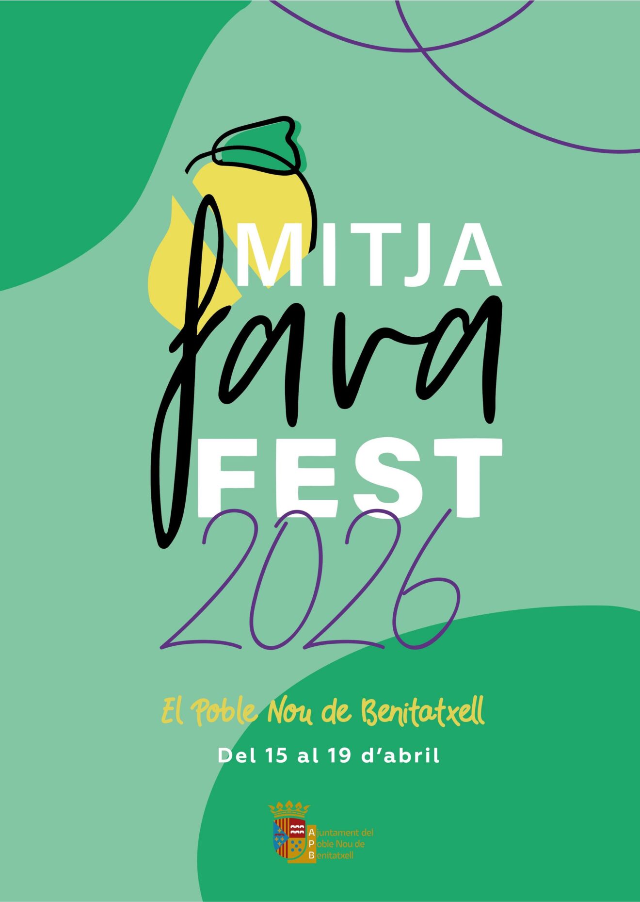 Cartel oficial del Mitjafava Fest del 2026 en Benitatxell