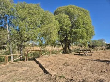 Área recreativa del Molí Coví en Ondara preparada para su apertura
