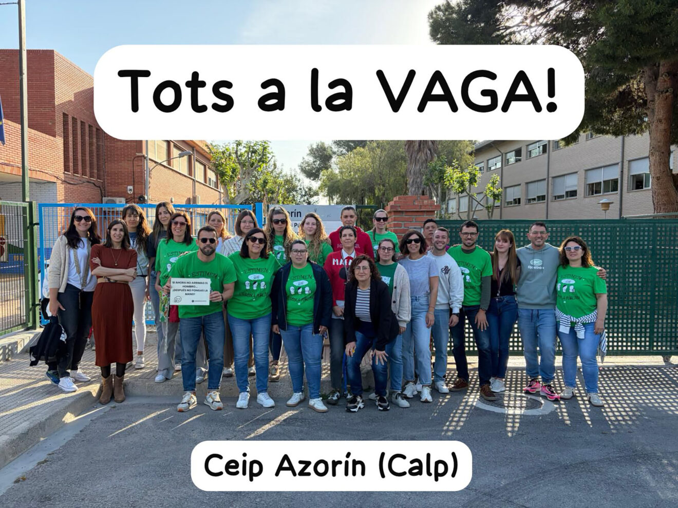 Movilización educativa en el CEIP Azorín de Calp el 30 de abril de 2026
