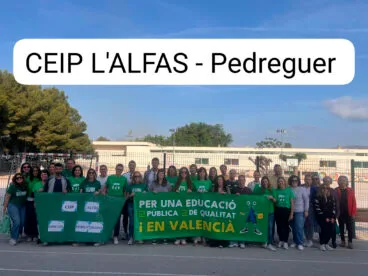 Movilización educativa en el CEIP l’Alfàs de Pedreguer el 30 de abril de 2026