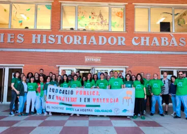 Movilización educativa en el IES Historiador Chabàs, Dénia, el 16 de abril de 2026