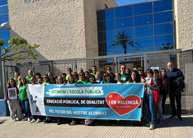 Imagen: Movilización educativa en el IES Josep Iborra de Benissa el 16 de abril de 2026