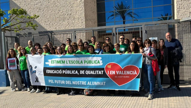 Imagen: Movilización educativa en el IES Josep Iborra de Benissa el 16 de abril de 2026 (archivo)