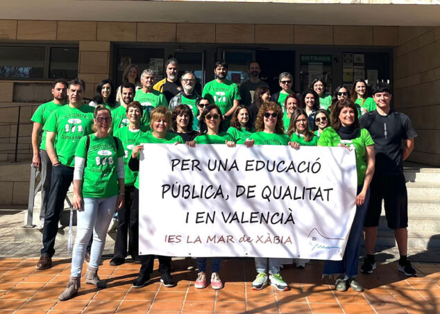 Imagen: Movilización educativa en el IES La Mar de Xàbia el 16 de abril de 2026