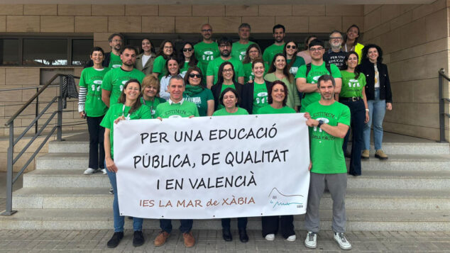 Imagen: Movilización educativa en el IES La Mar de Xàbia el 23 de abril de 2026