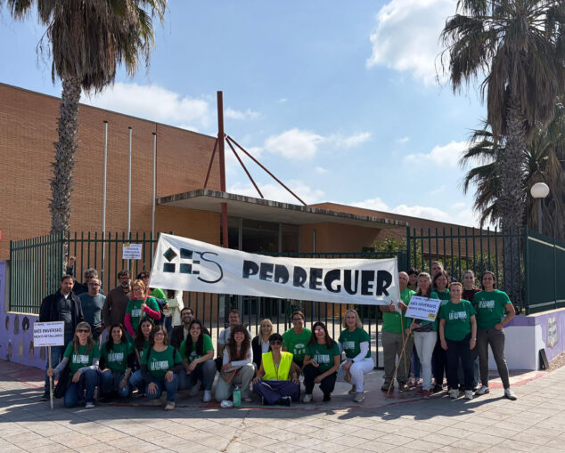 Imagen: Movilización educativa en el IES Pedreguer el 30 de abril de 2026