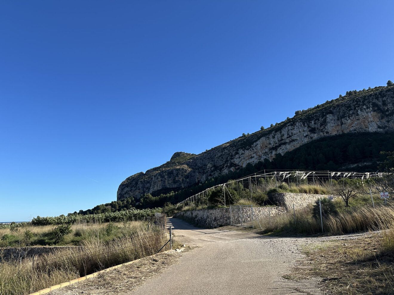 Perfil de la Serra de Segària en el término municipal del Verger