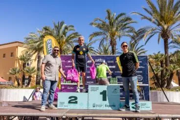 Podio masculino de la XVIII Volta a Peu El Verger