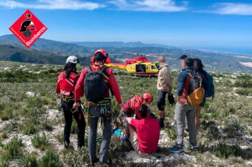 rescate del senderista en la serra del migdia de pego