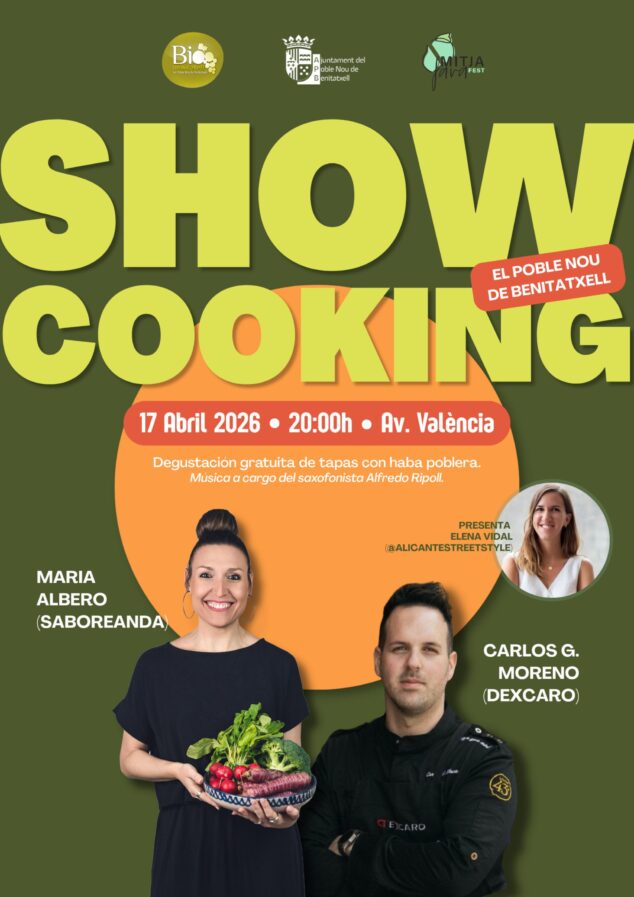 Imagen: Showcooking del Mitjafava Fest 2026 en Benitatxell