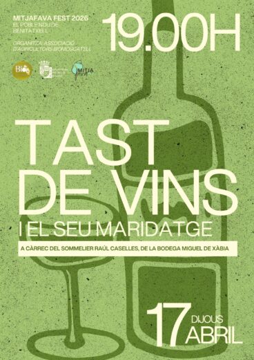 Cartel de Tast de Vins del Mitjafava Fest 2026 en Benitatxell