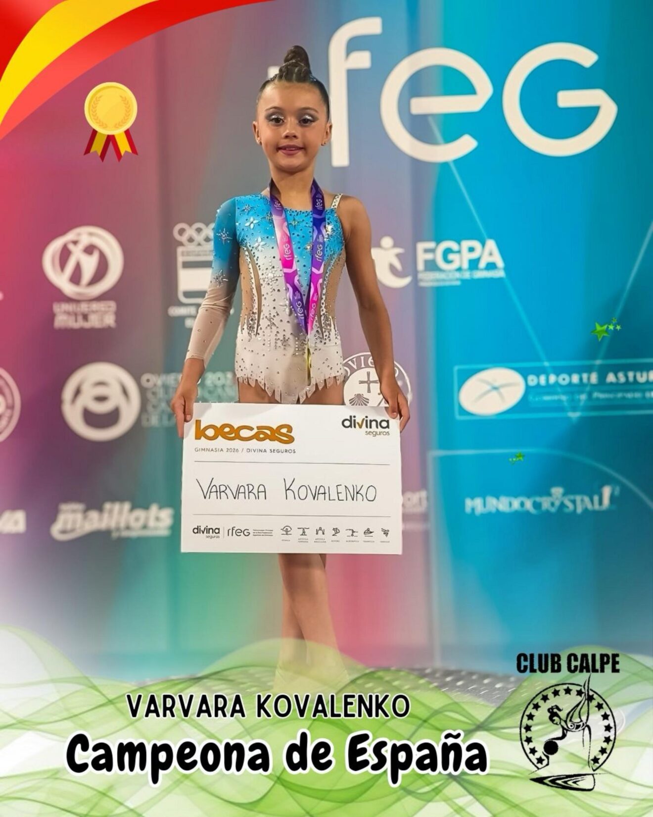 Varvara Kovalenko, Campeona de España de gimnasia rítmica