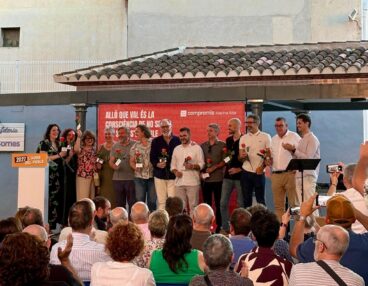 Cierre del acto de Compromís en Pedreguer
