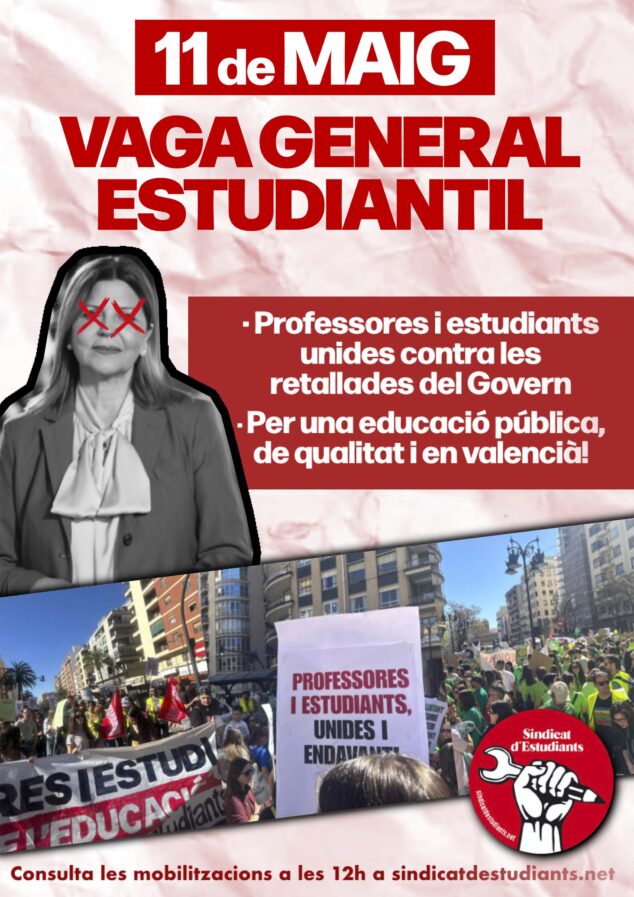 Imagen: Cartel de la huelga estudiantil convocada este 11 de mayo