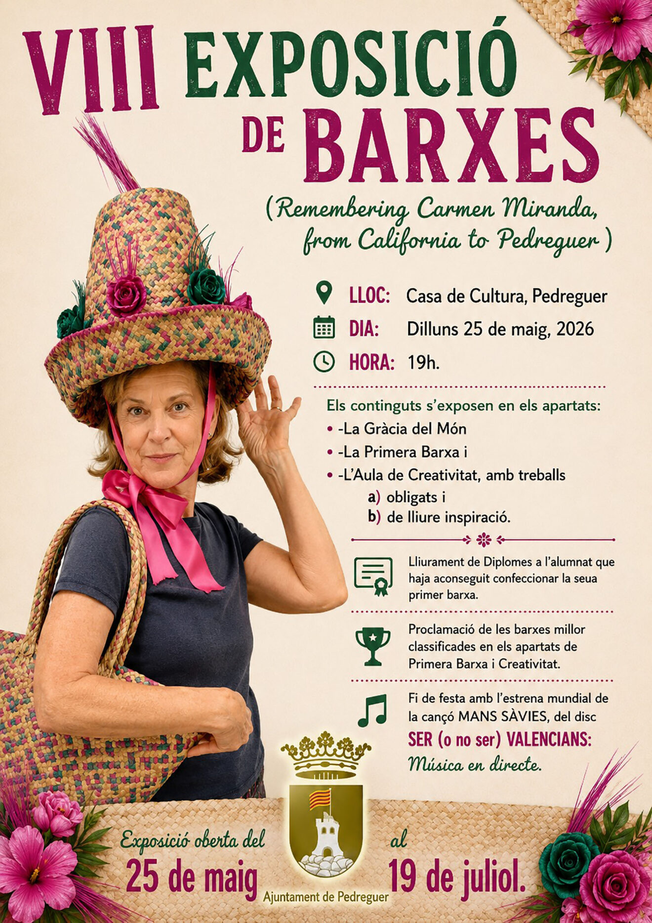 Cartel de la VIII Exposición de Barxes de Pedreguer