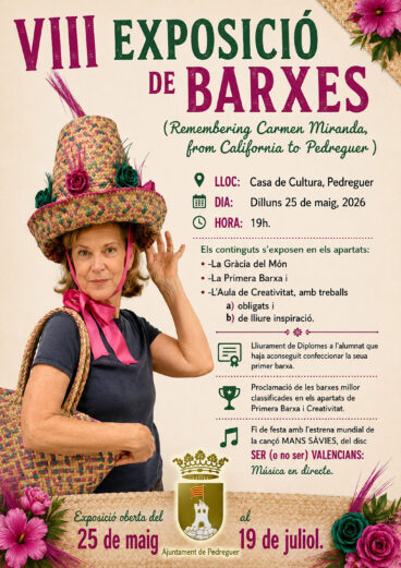 Cartel de la VIII Exposición de Barxes de Pedreguer